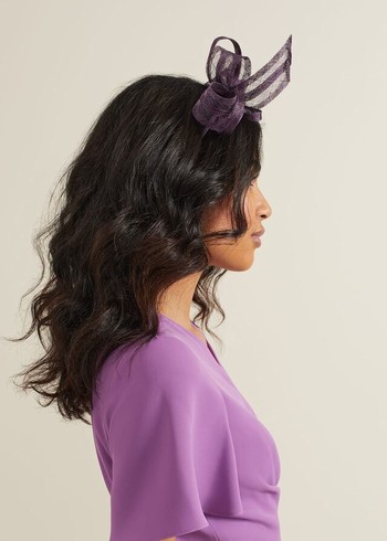 Phase Eight Twist Bow Hats Purple Canada | QBUVLF-956